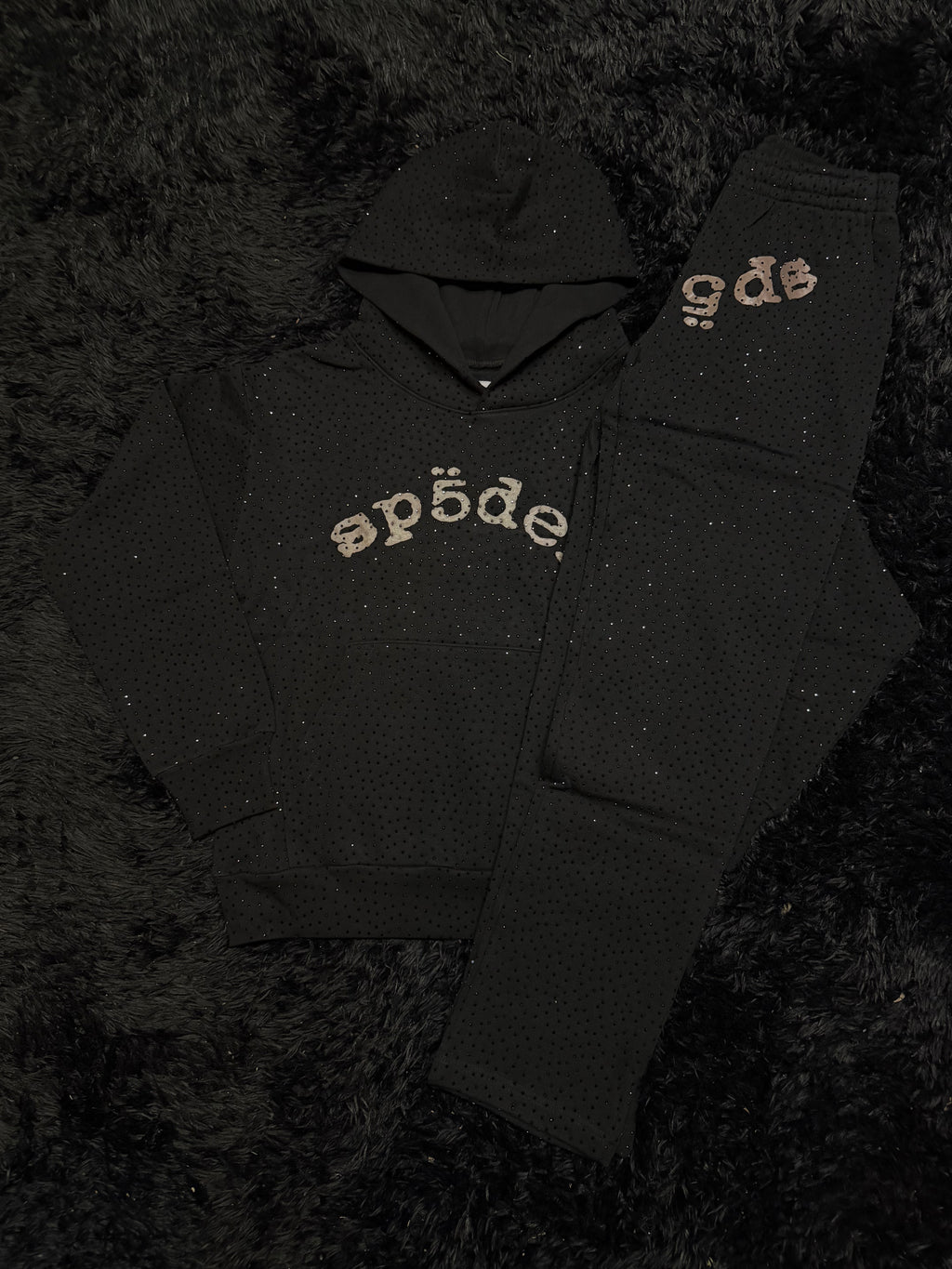 Sp5der VVS Rhinestone Full Sweatsuit