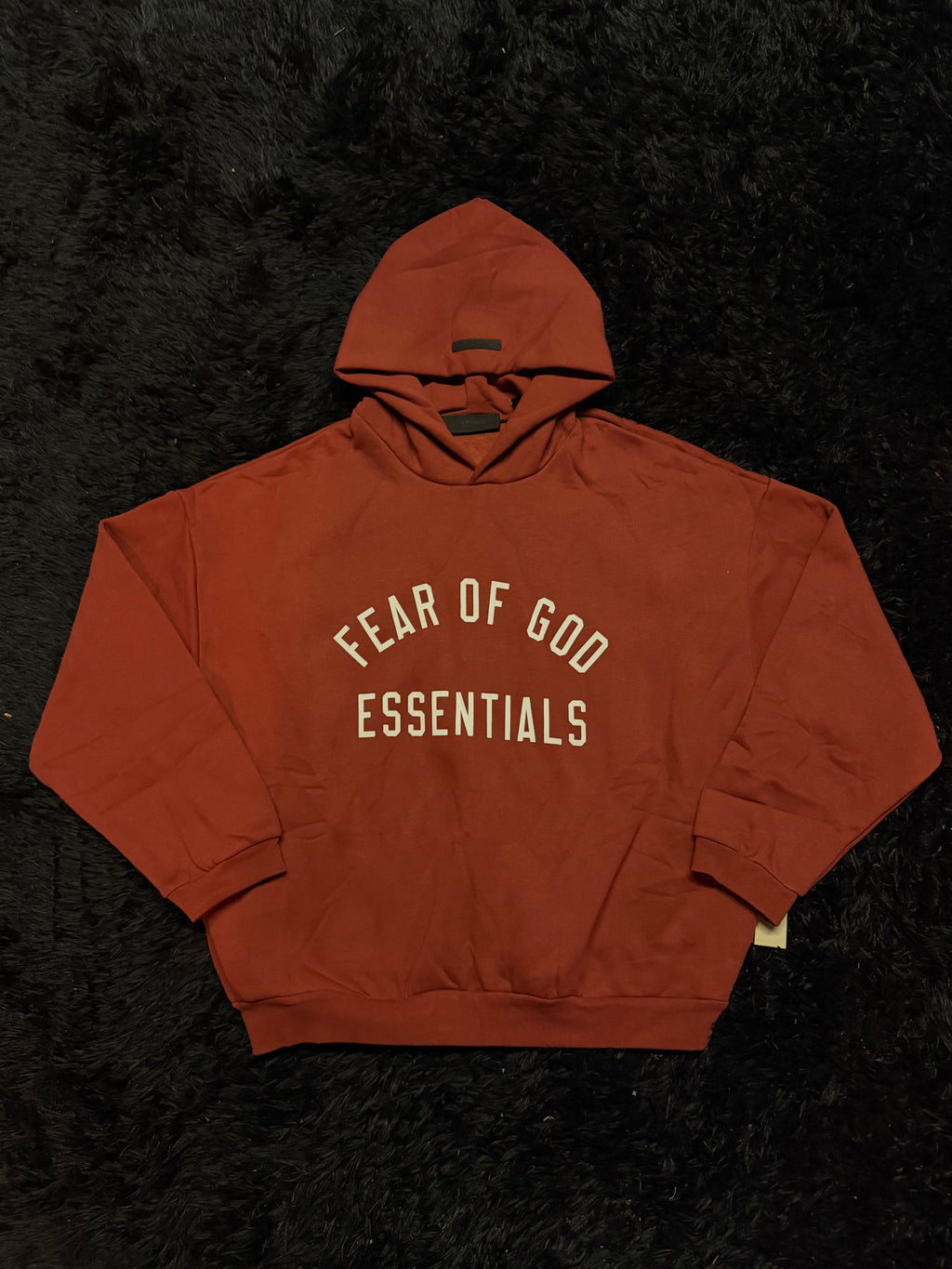 Fear of God Essentials Hoodie – Crimson Red