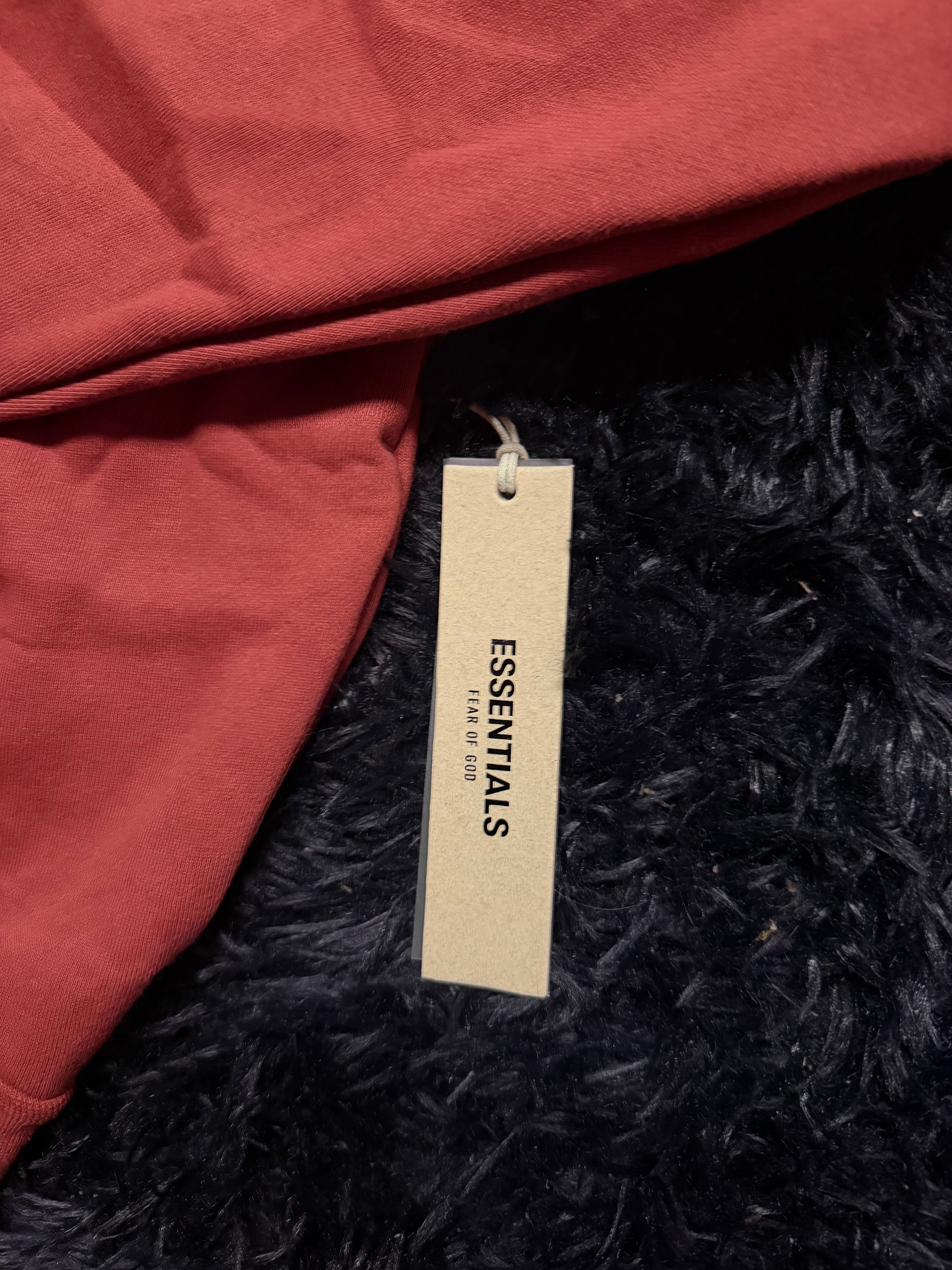 Fear of God Essentials Hoodie – Crimson Red