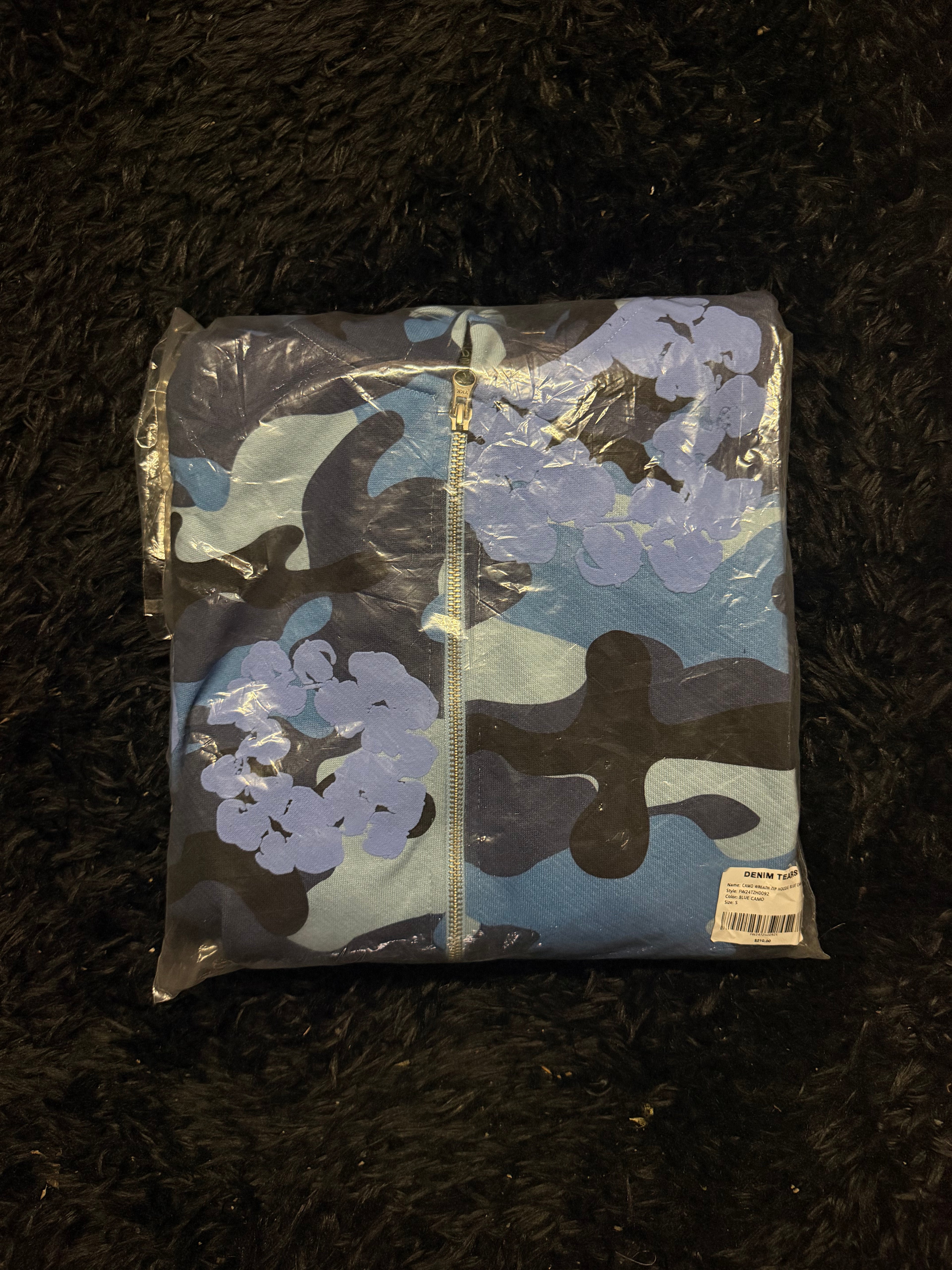 Denim Tears Cotton Wreath Zip Hoodie (Blue Camo)