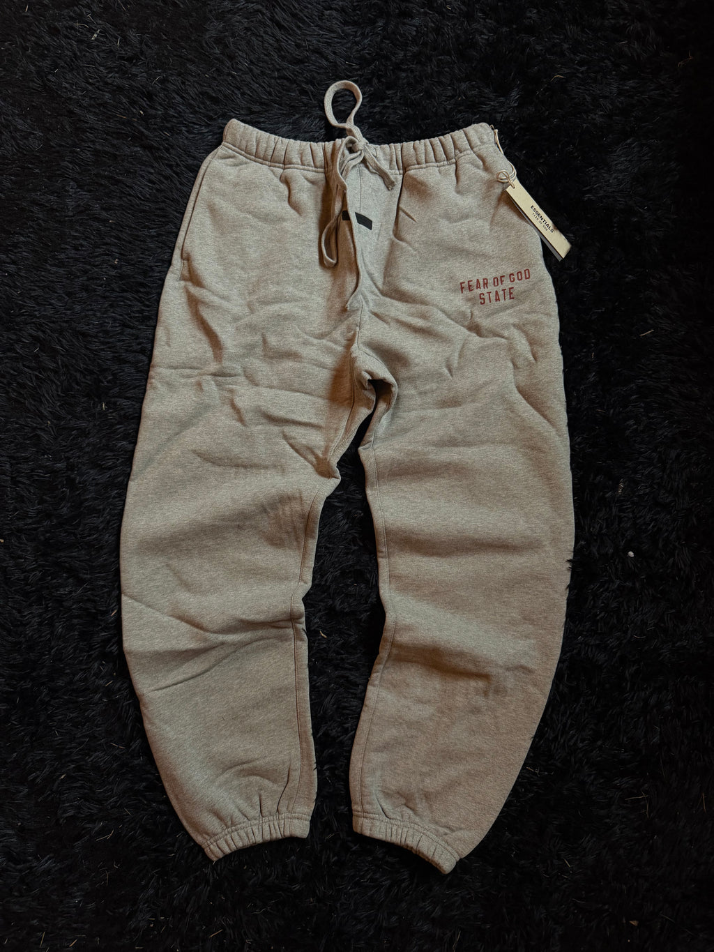 Fear of God Essentials Sweatpants – Grey “Fear of God State” Logo