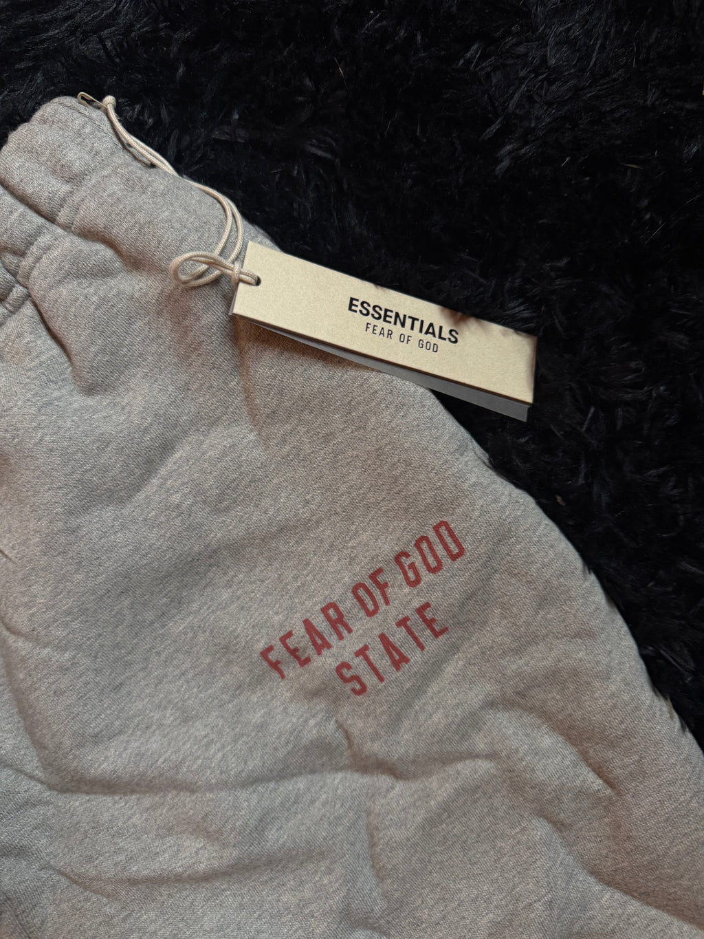 Fear of God Essentials Sweatpants – Grey “Fear of God State” Logo