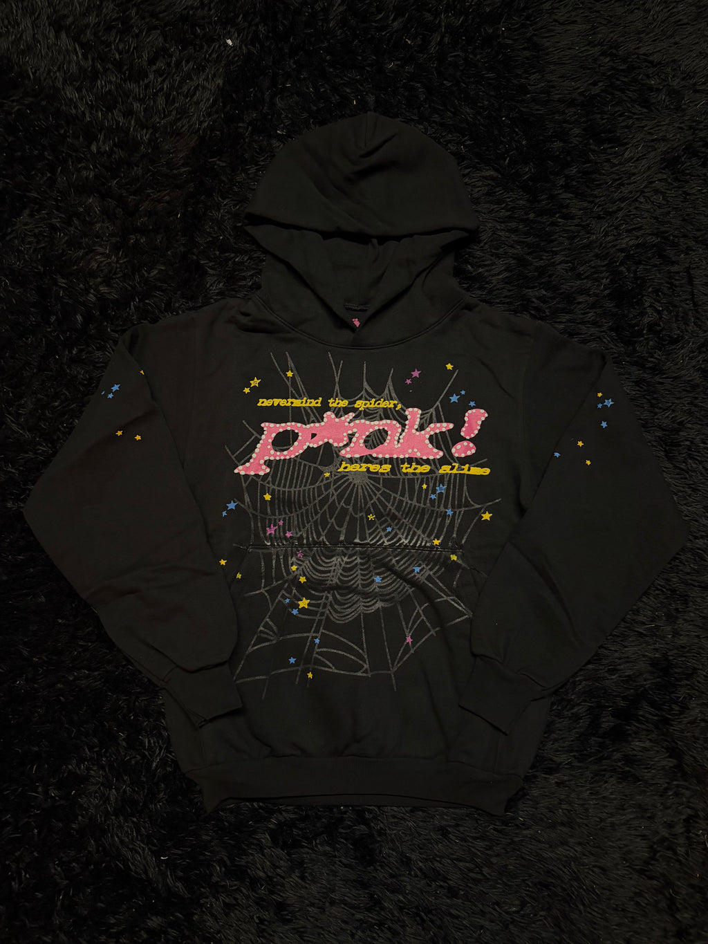 Sp5der P*nk V2 Hoodie – Black