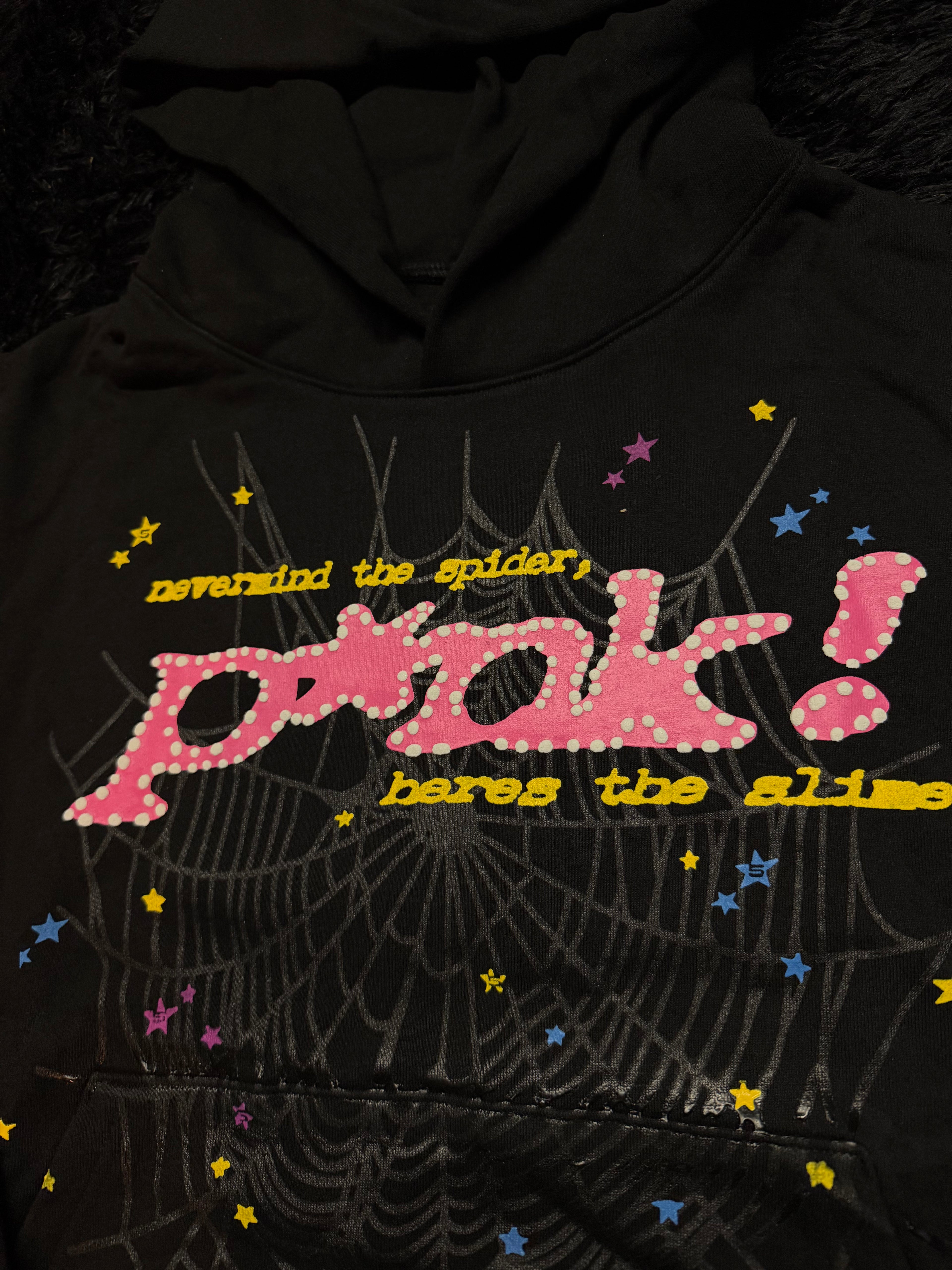 Sp5der P*nk V2 Hoodie – Black