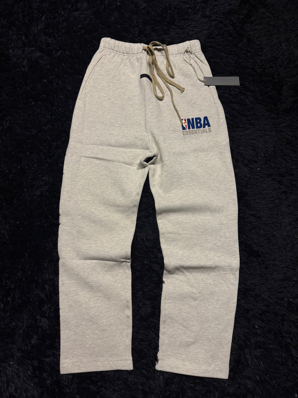 NBA x Fear of God Essentials Sweatsuit – Grey “NBA Essentials” Hoodie & Sweatpants Set
