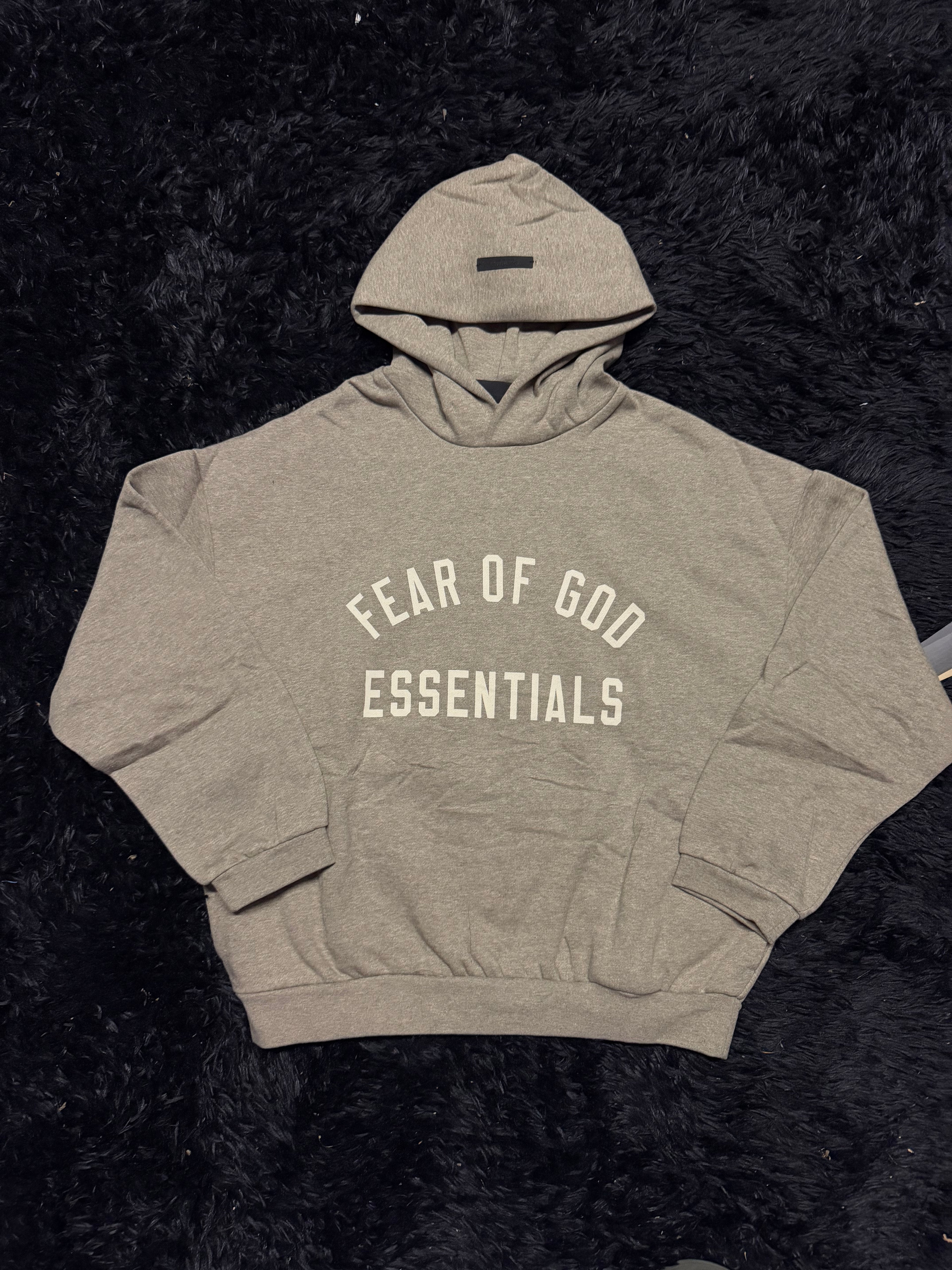 Fear of God Essentials Hoodie – Grey “Fear of God Essentials” Logo