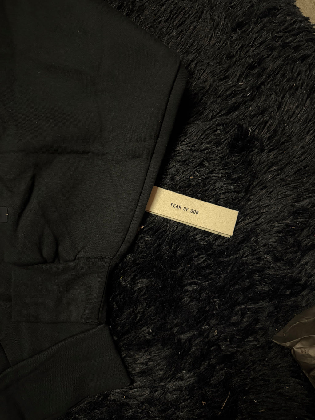 Fear of God Essentials Zip-Up Hoodie – Black Oversized Full Zip