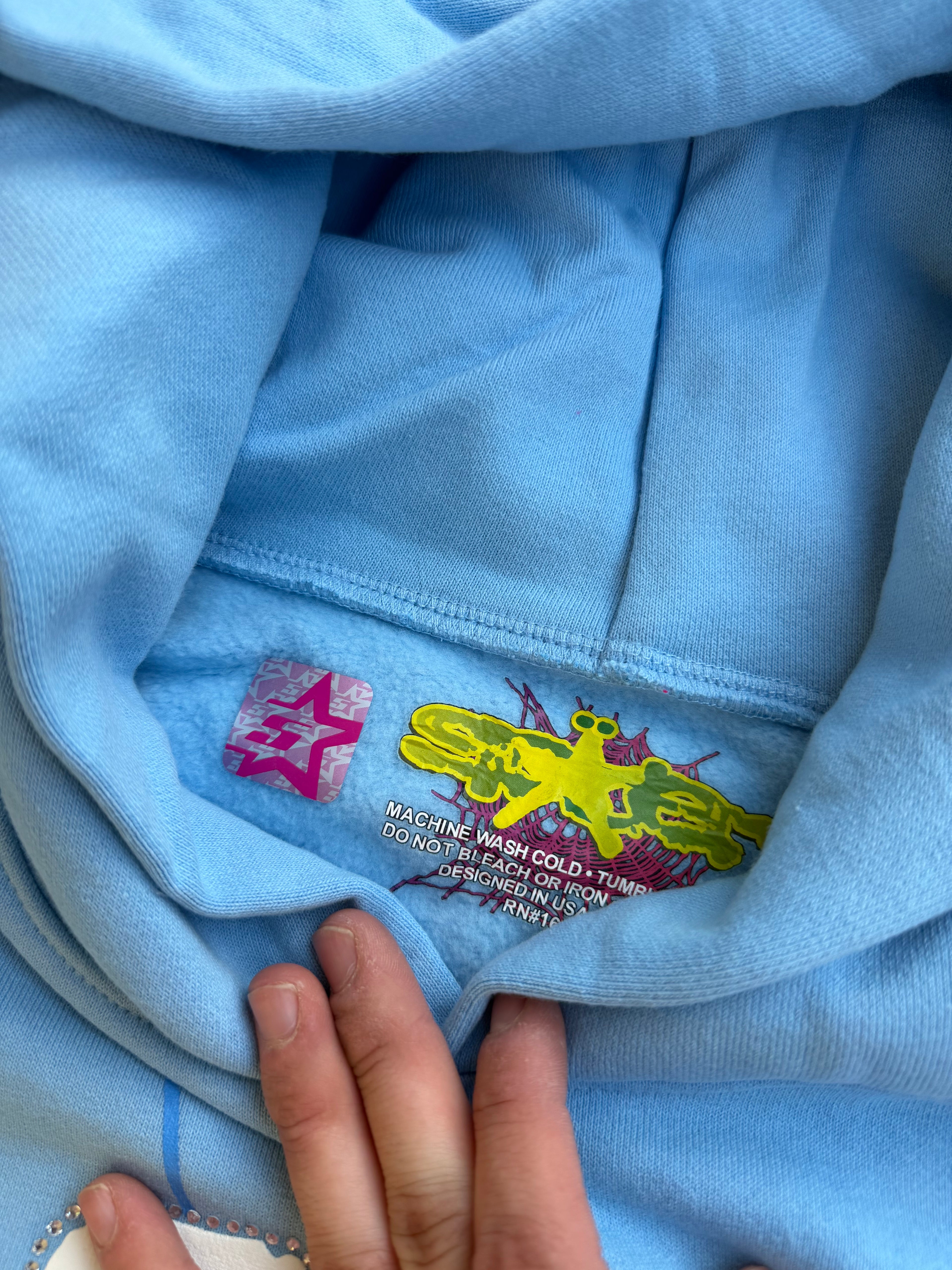 Sp5der Web Hoodie 'Sky Blue'