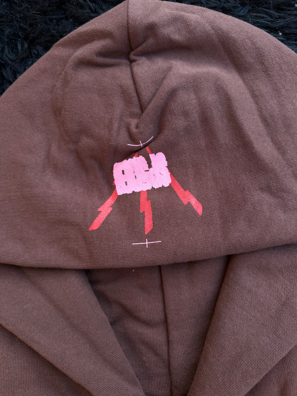 Sp5der Angel Number Hoodie Brown