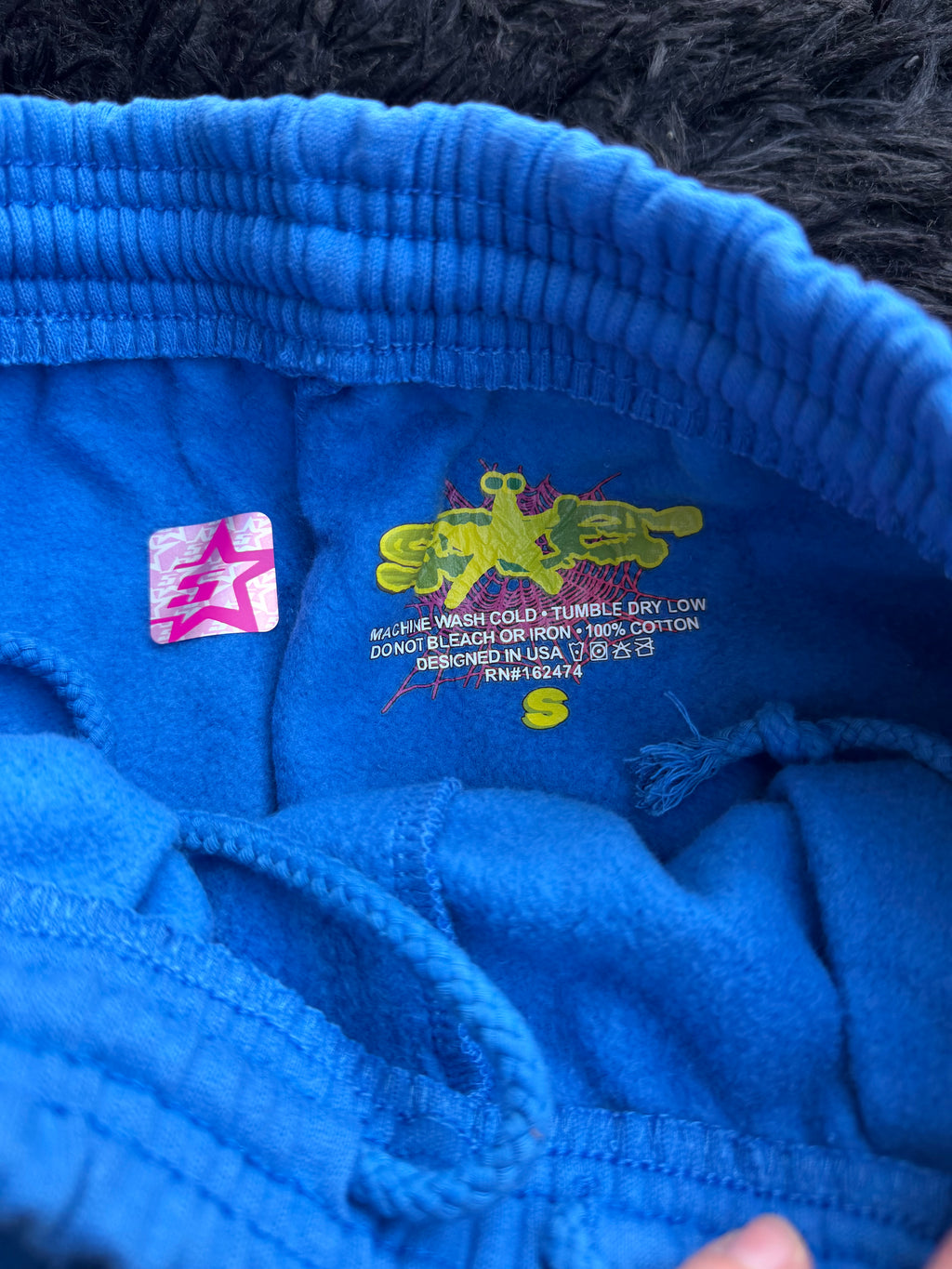 Sp5der TC Blue Sweatpants – Blue Graphic Joggers