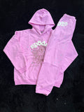 Sp5der OG Web Sweatsuit 'Pink'