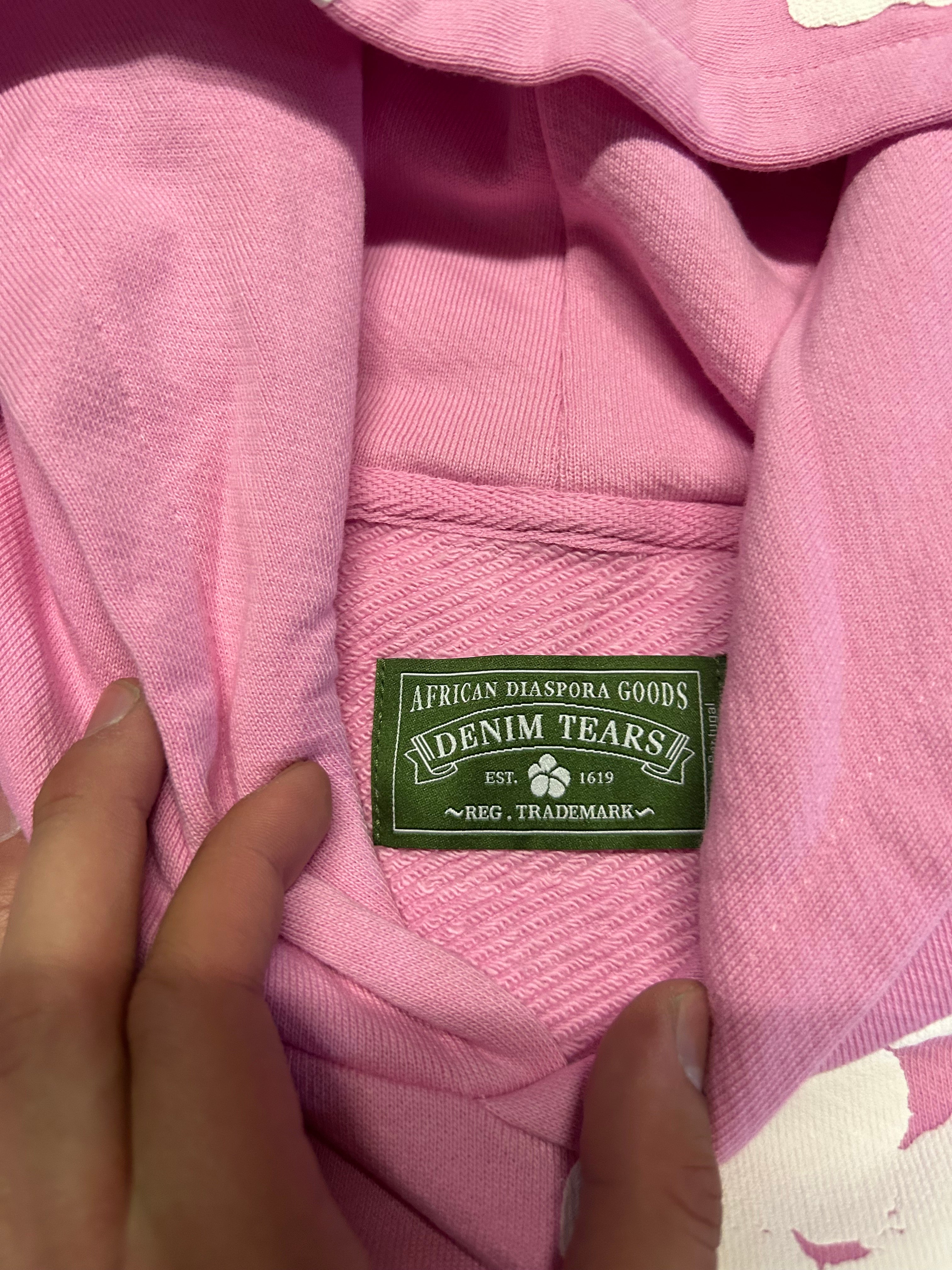 Denim Tears Cotton Wreath Hoodie (Pink / White)