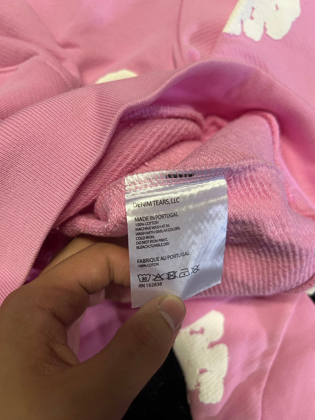 Denim Tears Cotton Wreath Hoodie (Pink / White)