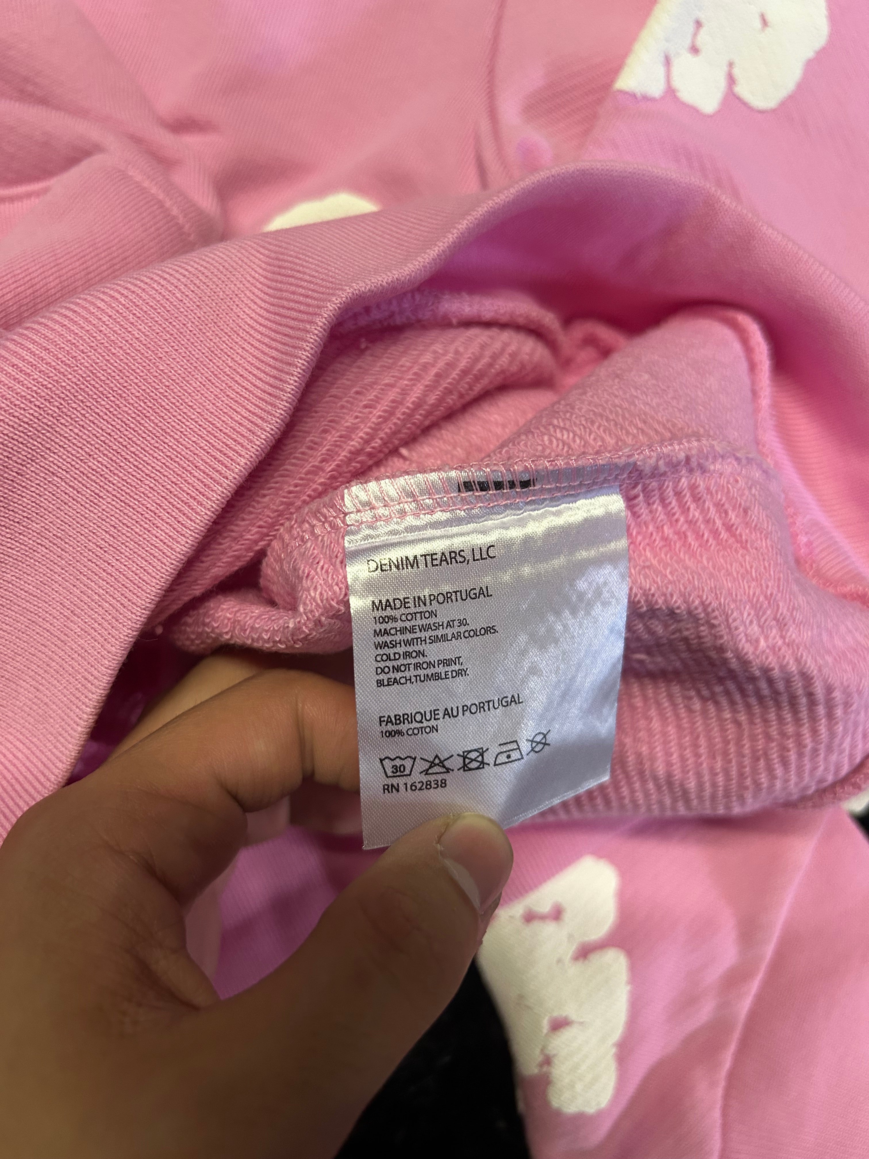 Denim Tears Cotton Wreath Hoodie (Pink / White)