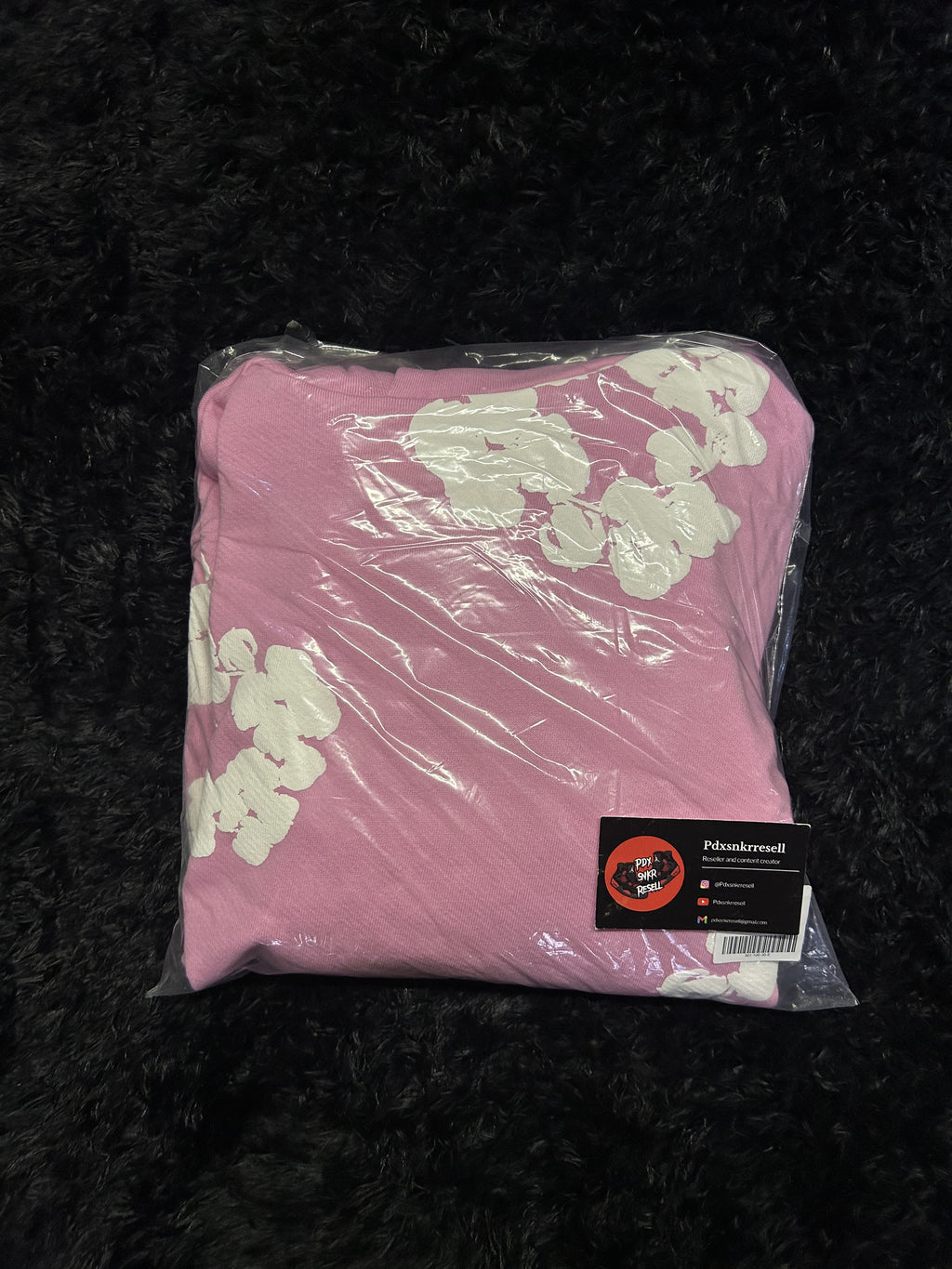 Denim Tears Cotton Wreath Hoodie (Pink / White)