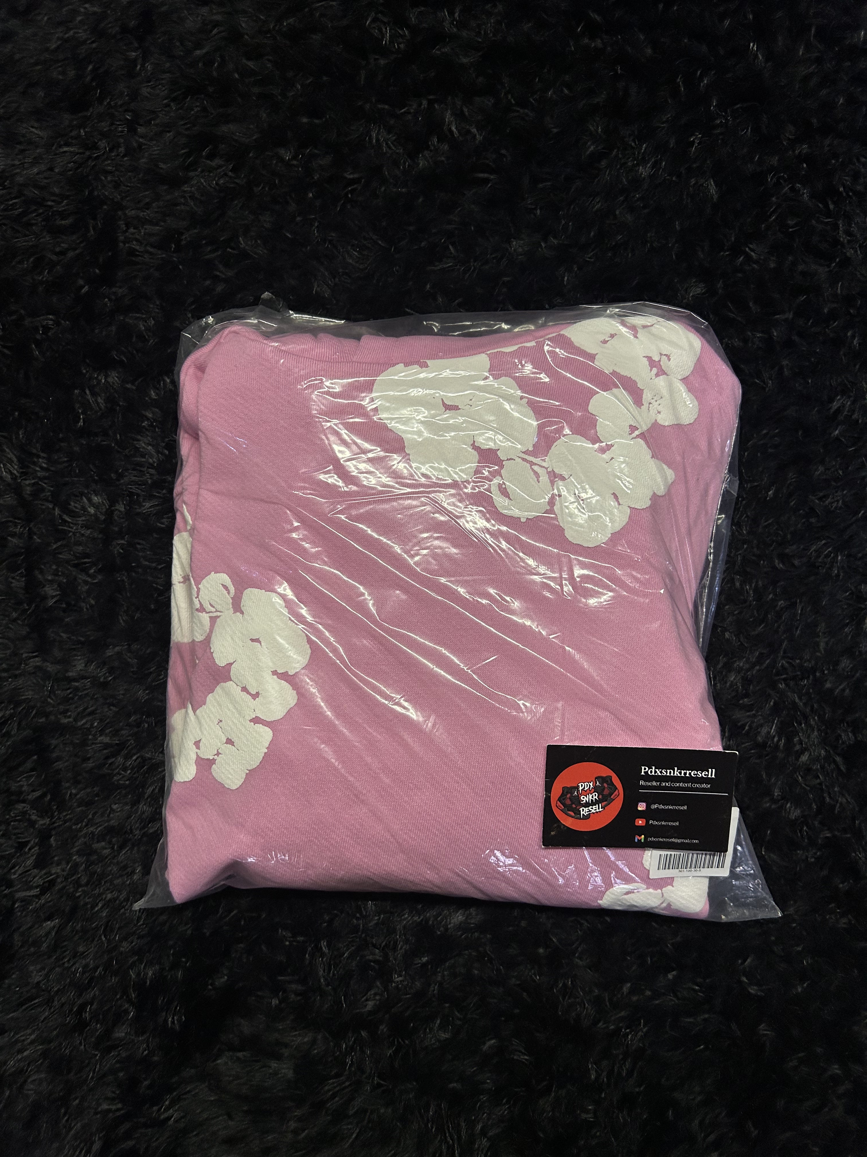 Denim Tears Cotton Wreath Hoodie (Pink / White)