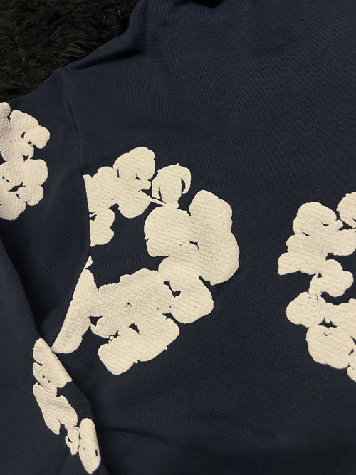 Denim Tears Cotton Wreath Hoodie (Navy / White)