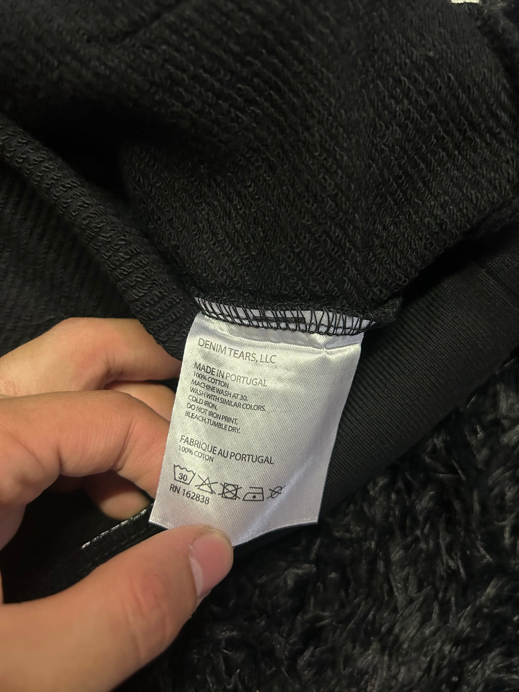 Denim Tears Cotton Wreath Hoodie (Black / White)
