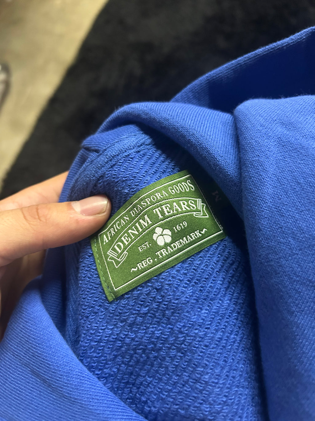 Denim Tears Cotton Wreath Hoodie (Blue / White)