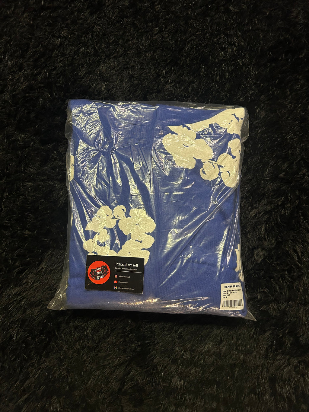 Denim Tears Cotton Wreath Hoodie (Blue / White)