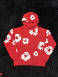 Denim Tears Cotton Wreath Hoodie (Red / White)