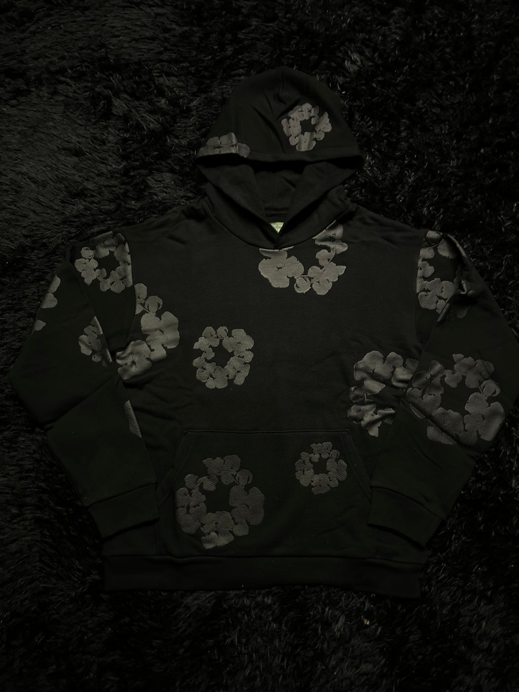Denim Tears Cotton Wreath Hoodie (Black / black)