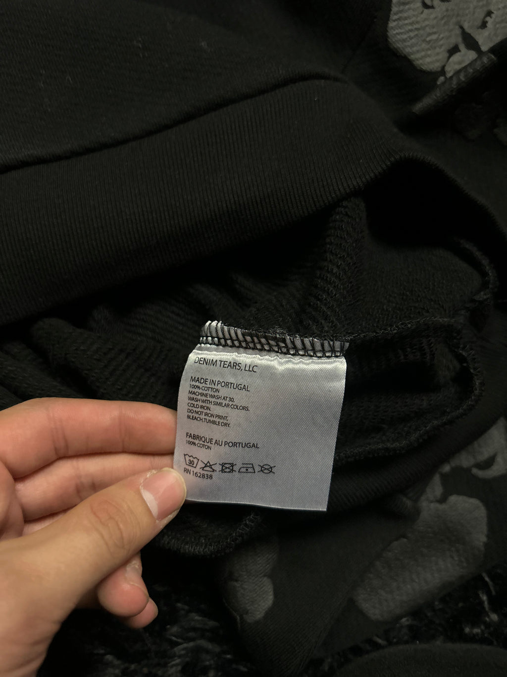 Denim Tears Cotton Wreath Hoodie (Black / black)