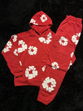 Denim Tears Cotton Wreath Sweatsuit (Red / White)