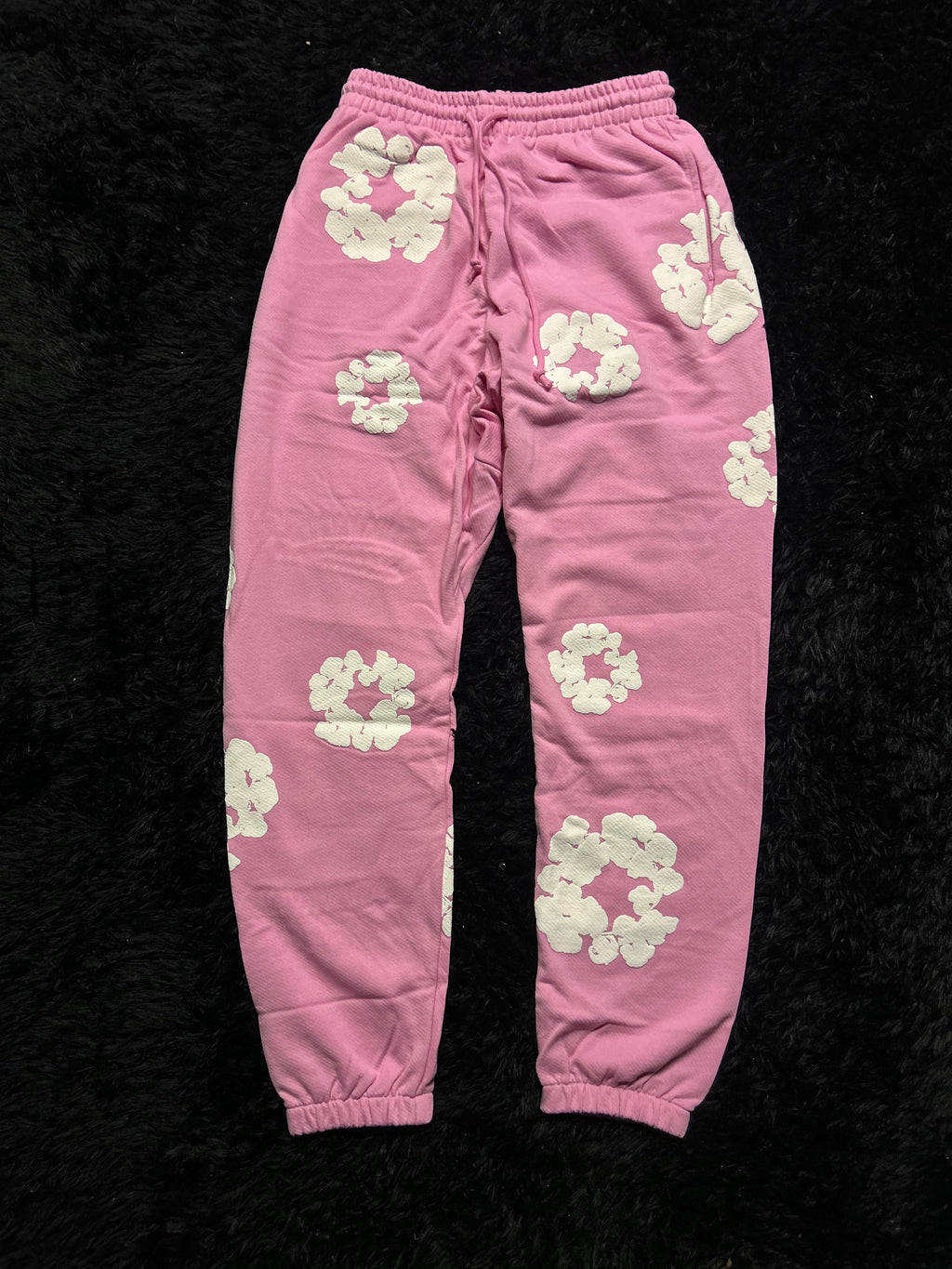 Denim Tears Cotton Wreath Sweatpants – Pink / White