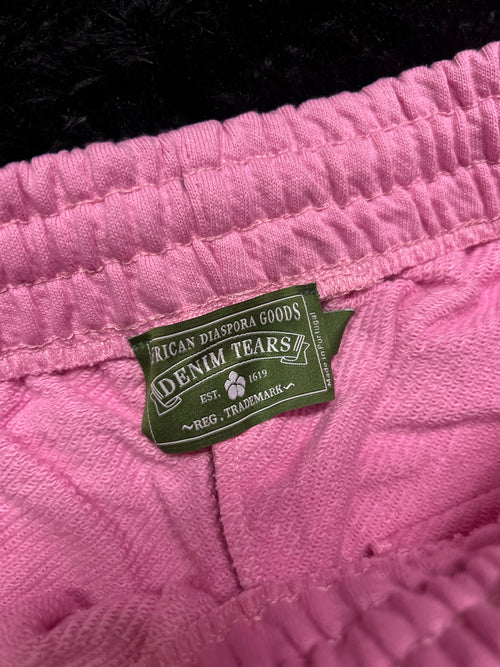 Denim Tears Cotton Wreath Sweatpants – Pink / White