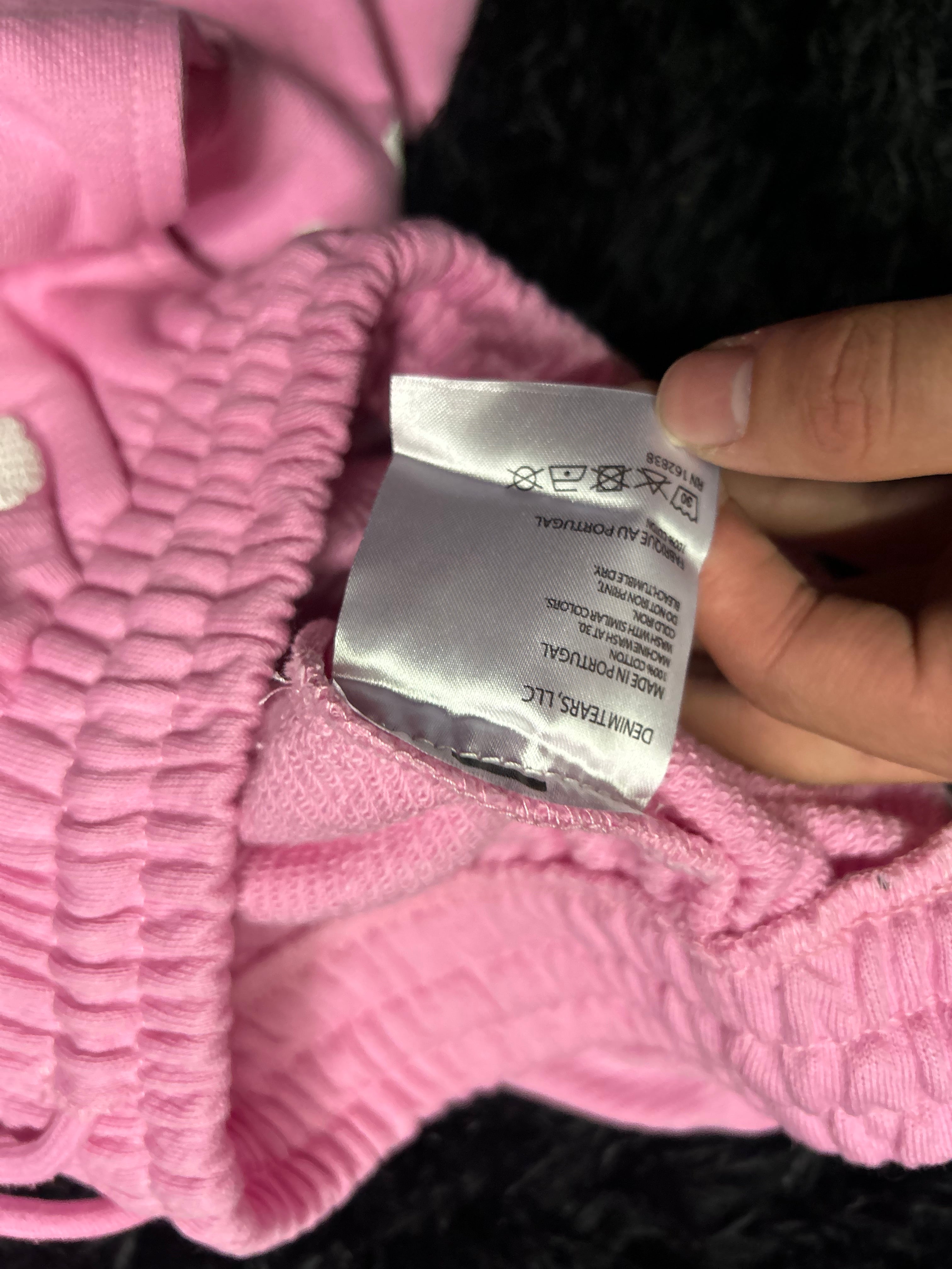 Denim Tears Cotton Wreath Sweatpants – Pink / White