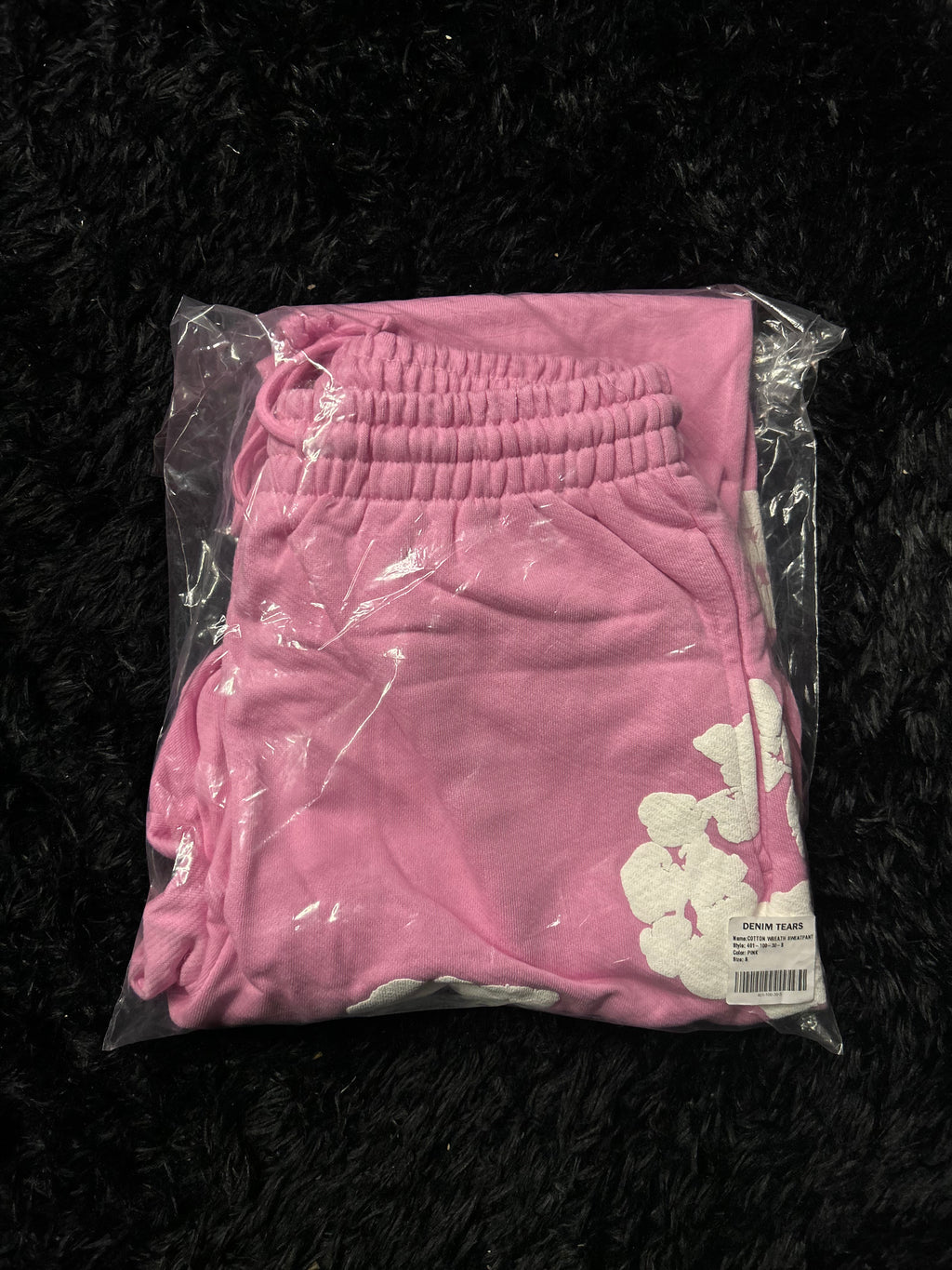 Denim Tears Cotton Wreath Sweatpants – Pink / White