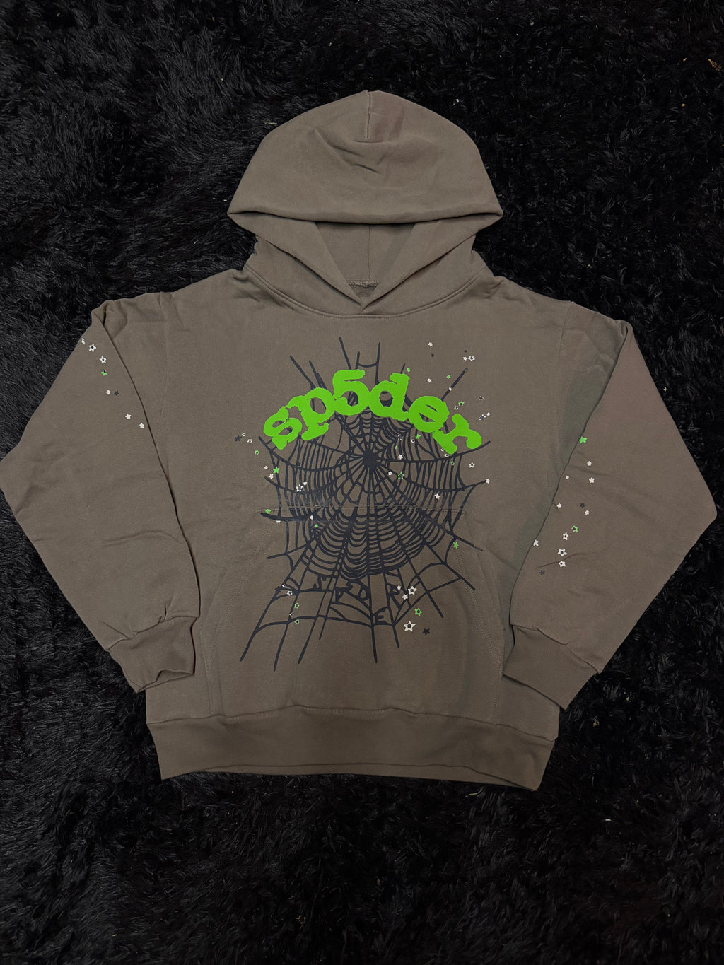 Sp5der Punk V2 Hoodie Slate Grey Men's