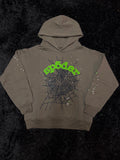 Sp5der Punk V2 Hoodie Slate Grey Men's