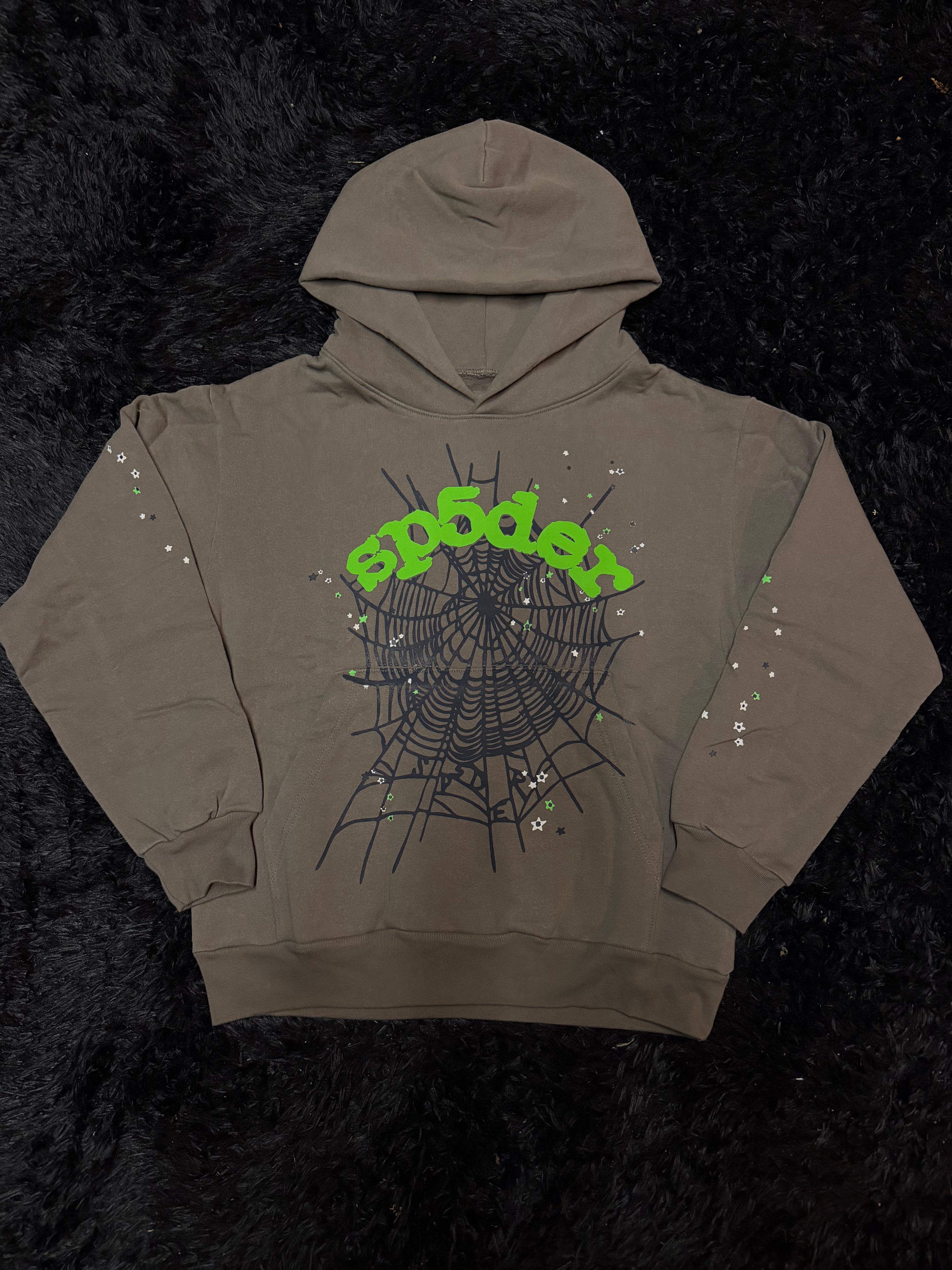 Sp5der Punk V2 Hoodie Slate Grey Men's