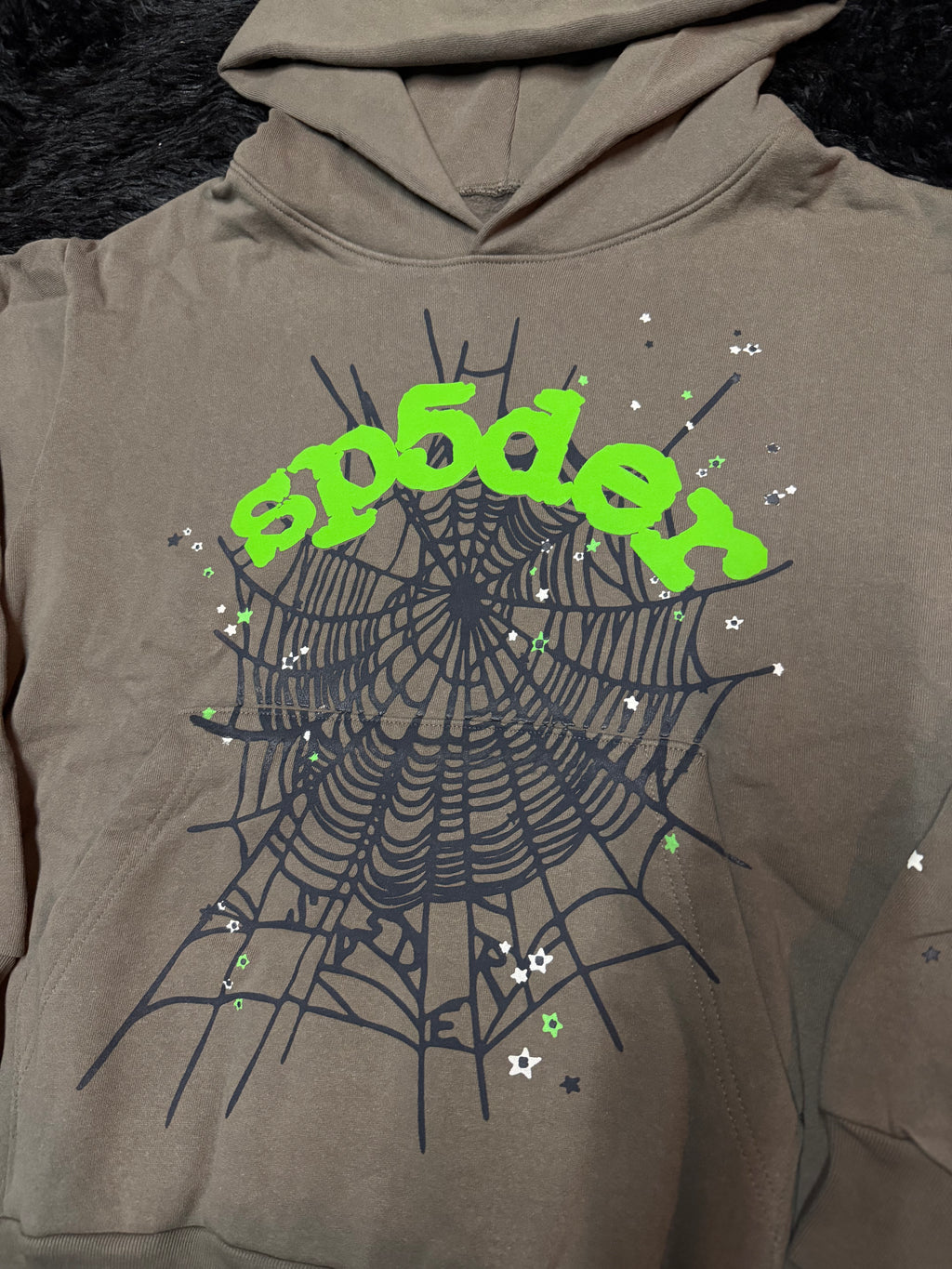 Sp5der Punk V2 Hoodie Slate Grey Men's
