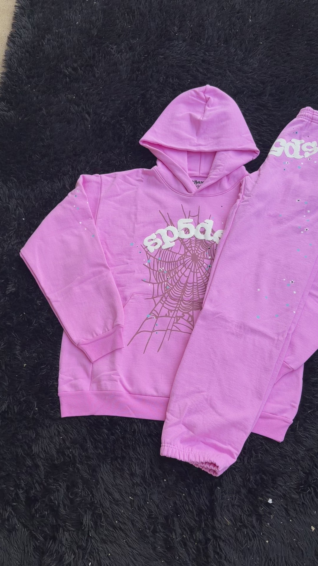 Sp5der OG Web Sweatsuit 'Pink'