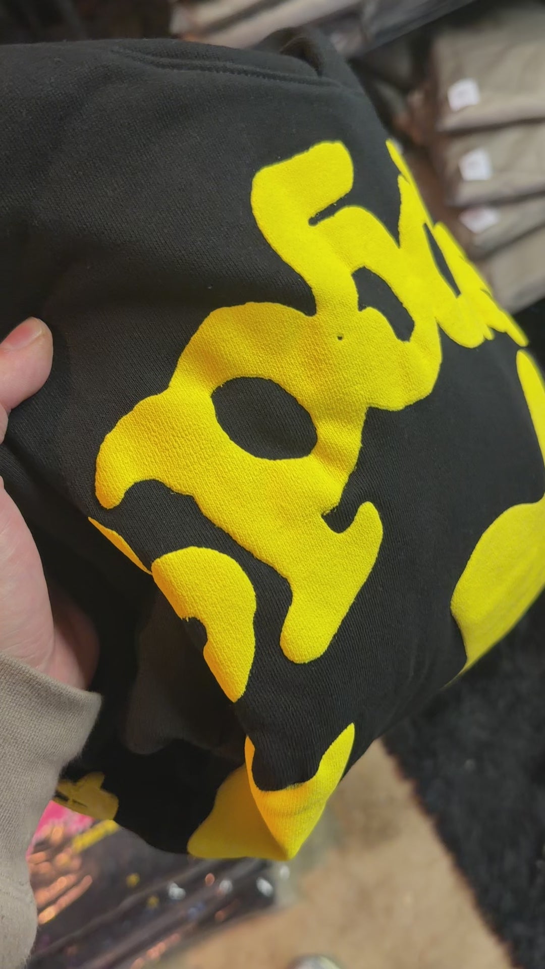 Sp5der Beluga Hoodie - Black/Yellow